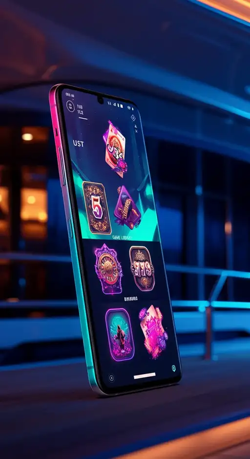 Interaktives Snatch Casino Spielmenü mit Tausenden von Slot-Titeln und Live-Casino-Optionen